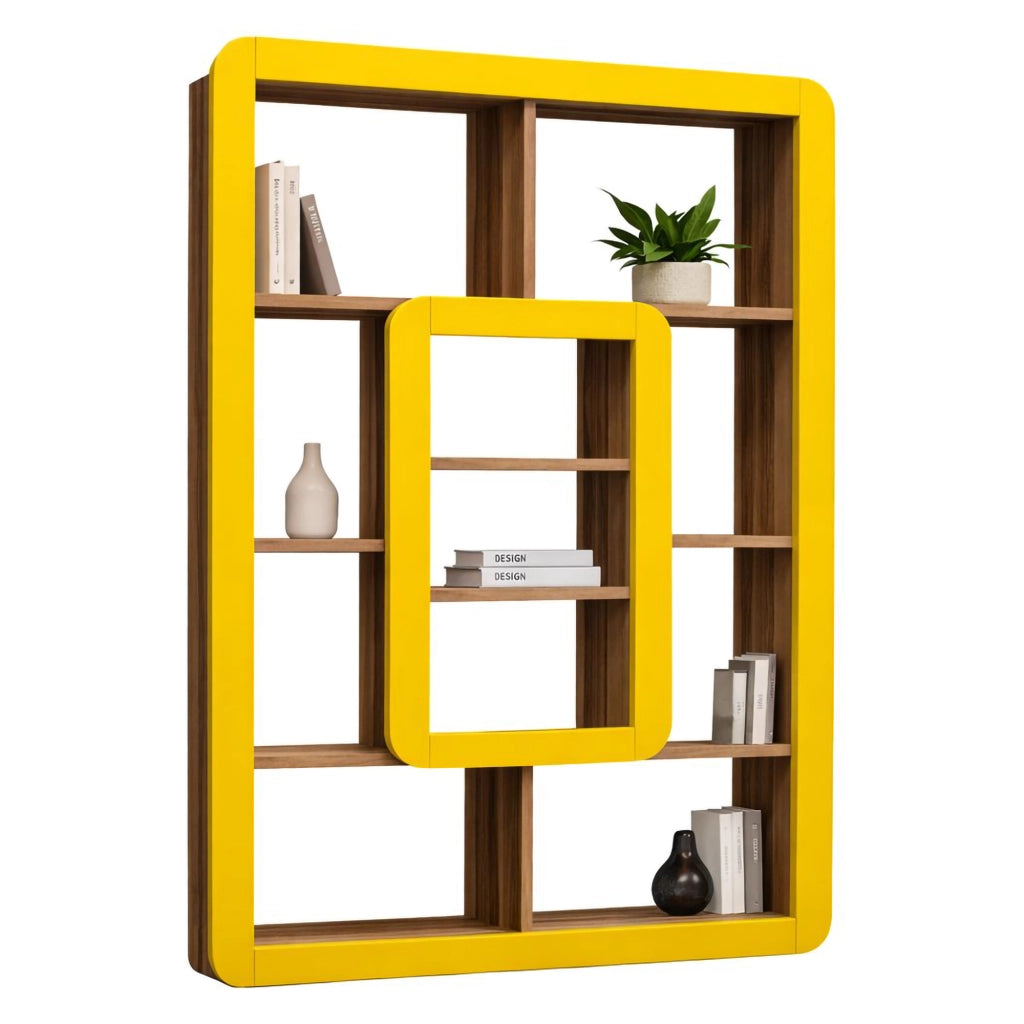 Biblioteca Caltrano, Libreria 8 Ripiani, 108x22x140h cm Marrone Noce