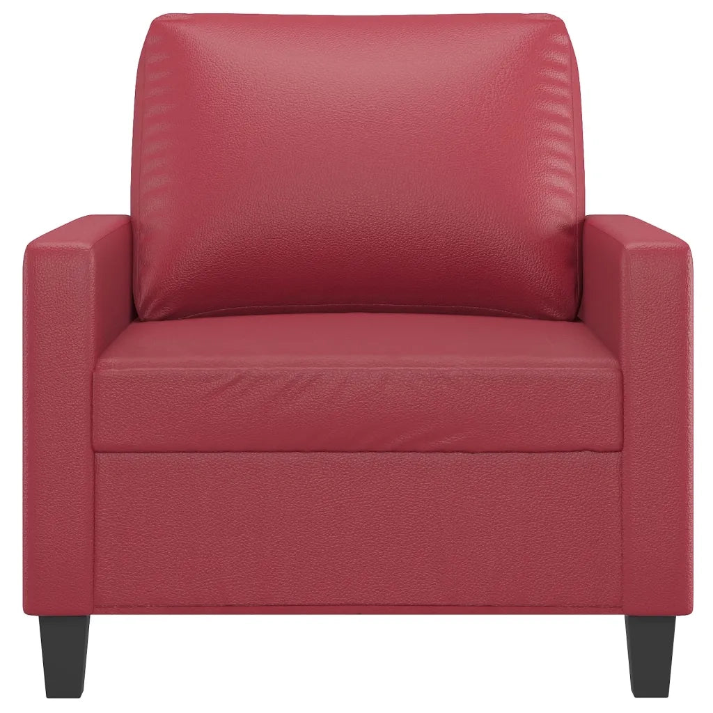 Poltrona | Sedia Relax Rosso Vino 60 cm in Similpelle