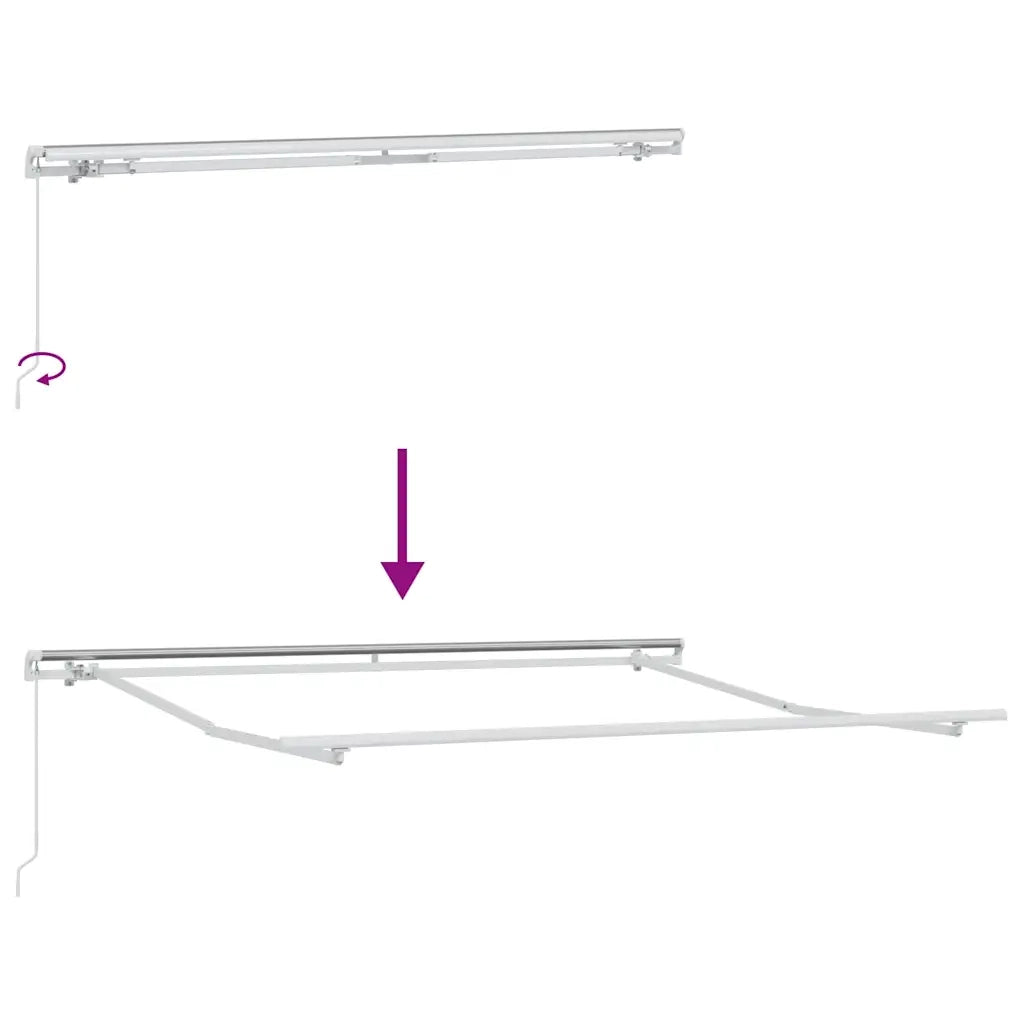 vidaXL Tenda da Sole Retrattile Manuale Bordò 300x250 cm