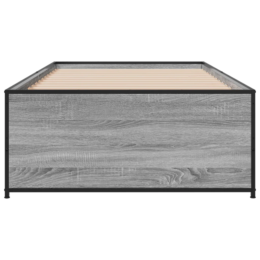 Giroletto Grigio Sonoma 75x190cm in Legno Multistrato e Metallo 845254
