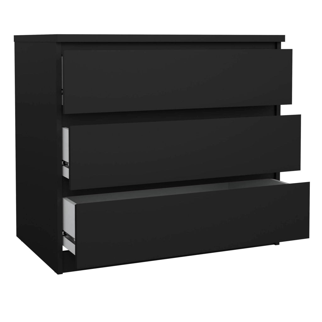 Cassettiera Artic, Settimino multiuso, Comò camera da letto, Mobile con cassetti, 77x50 h70 cm, Nero