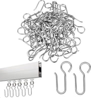 40 pezzi di ganci per tenda da doccia a forma di S in acciaio resistente all'usura - alta resistenza - accessori per la doccia; maniglie per tende da doccia con movimento liscio.