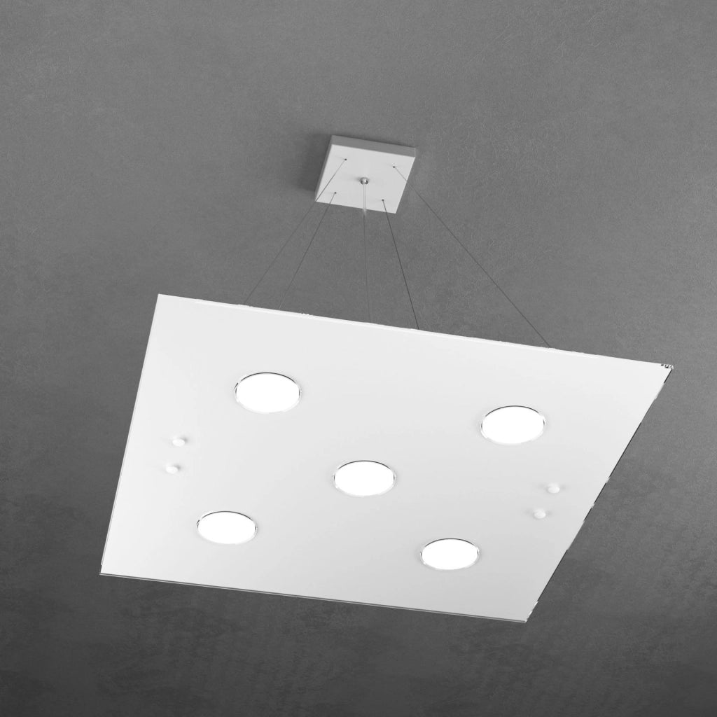 PATH SOSPENSIONE 5+2 LUCI BIEMISSIONE BIANCO 1141-S5+2-BI