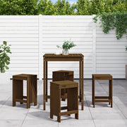 Set Bar da Giardino 5 pz Miele in Legno Massello di Pinocod mxl 131558