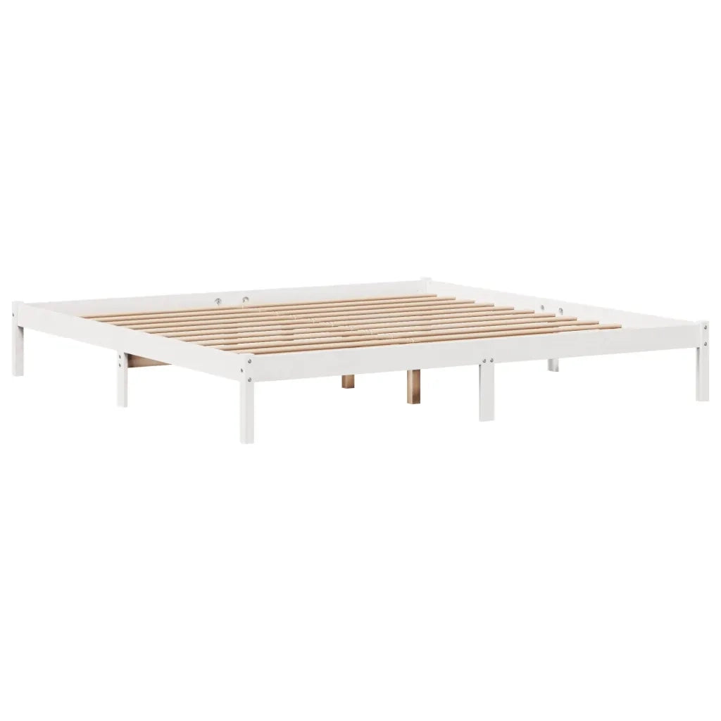 Letto senza Materasso Bianco 180x200 cm Legno Massello di Pino 3306548