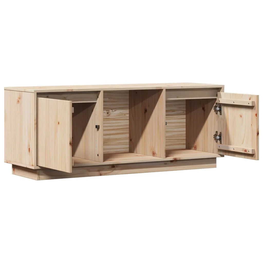 Mobile TV multimediale scaffale TV credenza mobile TV sala da pranzo soggiorno camera da letto 110,5 x 35 x 44 cm legno massello di pino marrone 02_0025776