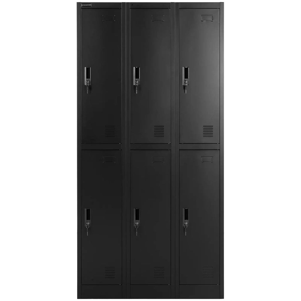Armadietto metallico chiudibile a chiave con 6 ripiani portata 200 kg acciaio nero antracite 14_0008548