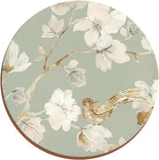 Ei Decorativo a Cork con Uccello Fiorito - set da 4 - verde - curcuma