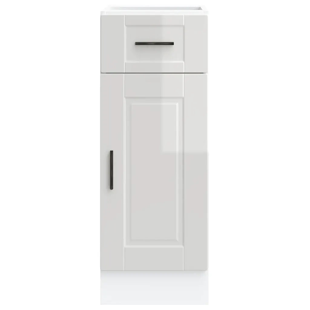Mobile da cucina Porto 30 x 46 x 81,5 cm ampio spazio contenitivo piedini regolabili legno composito bianco lucido 02_0050244
