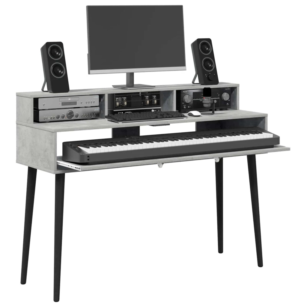 Scrivania studio Grigio Cemento 152 x 42,5 x 36 cm 8006719