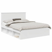 Letto matrimoniale | Letto per adulti | Struttura del letto Bianco 150 x 200 cm Pino massello