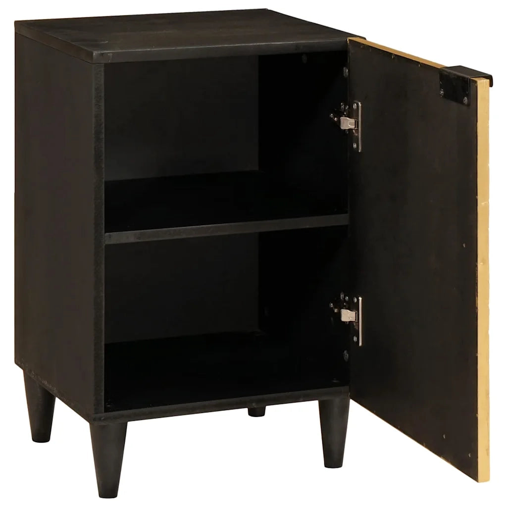 vidaXL Mobile da Bagno con lo scaffale Nero e Oro 38 x 33 x 58 cm