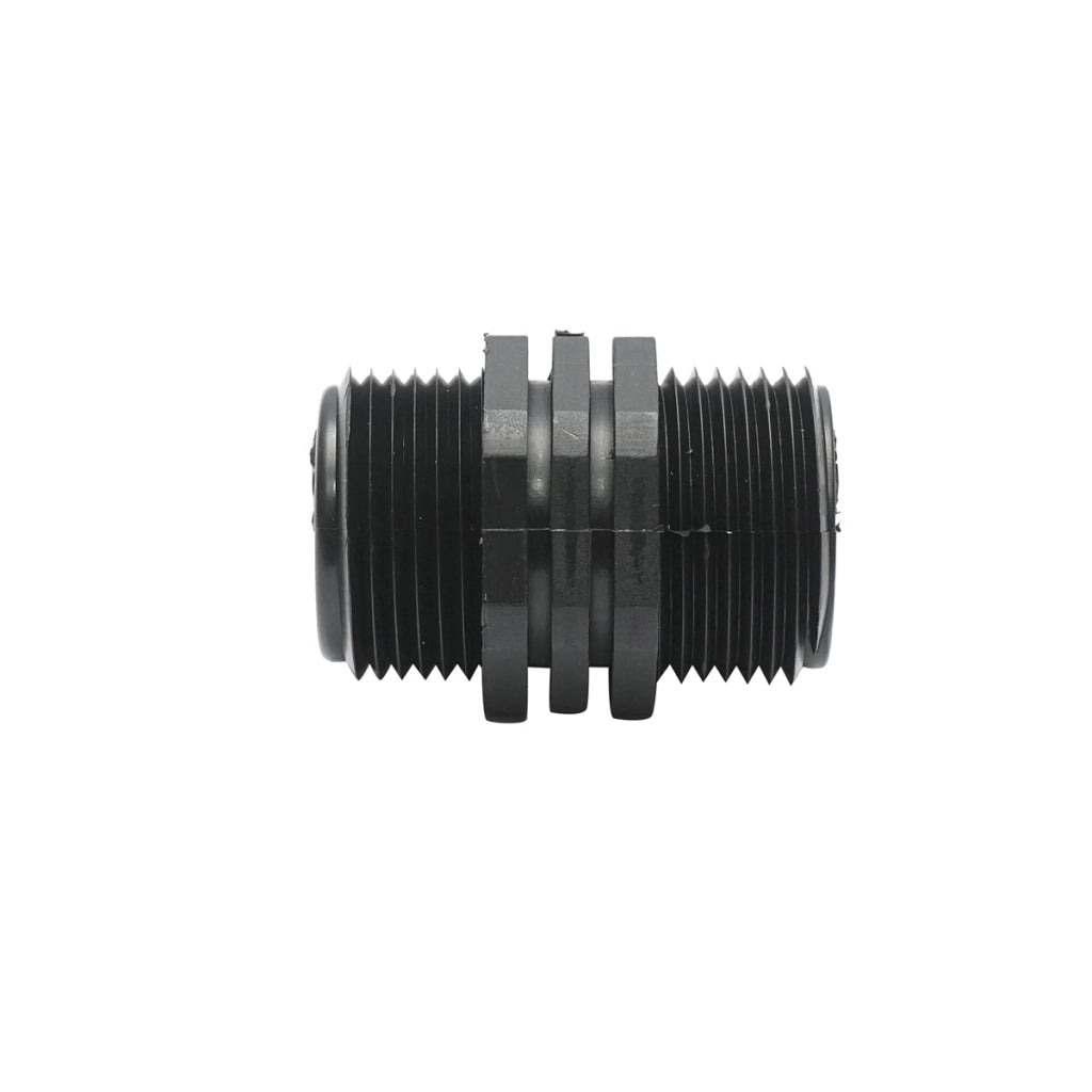 Raccordo maschio filettato uguale D1x1 pollici PN16 bar per sistemi di irrigazione.