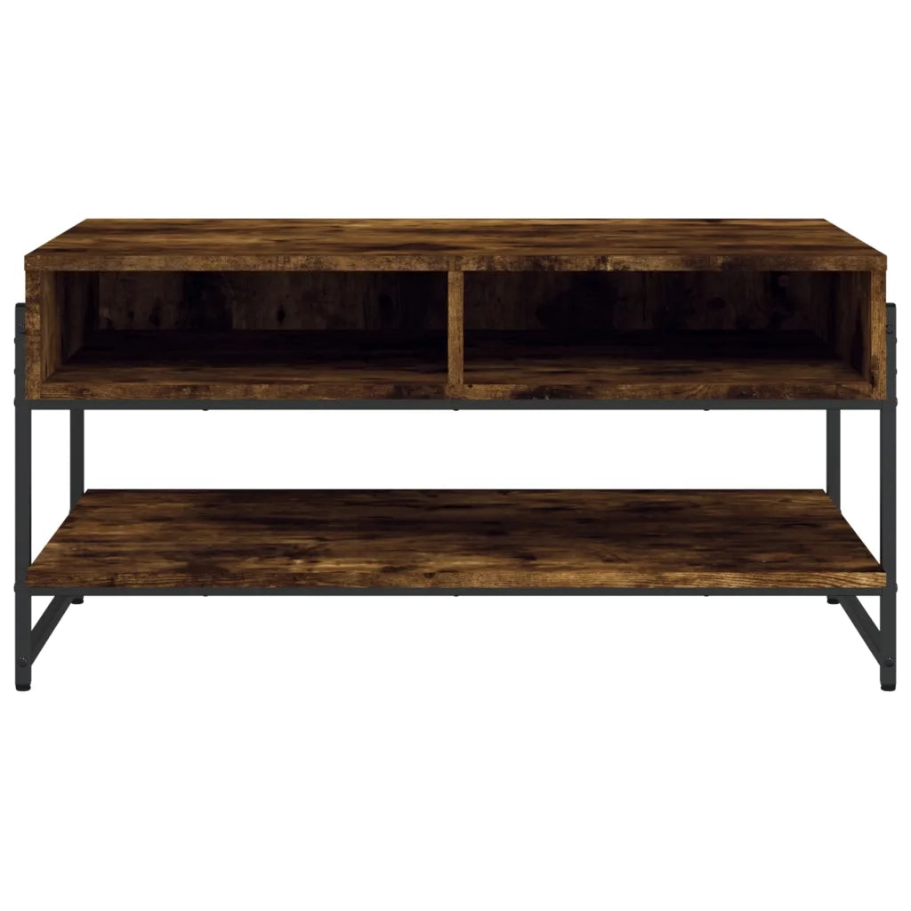 Tavolino da Salotto Rovere Fumo 90x50x45cm in Legno Multistrato 838970