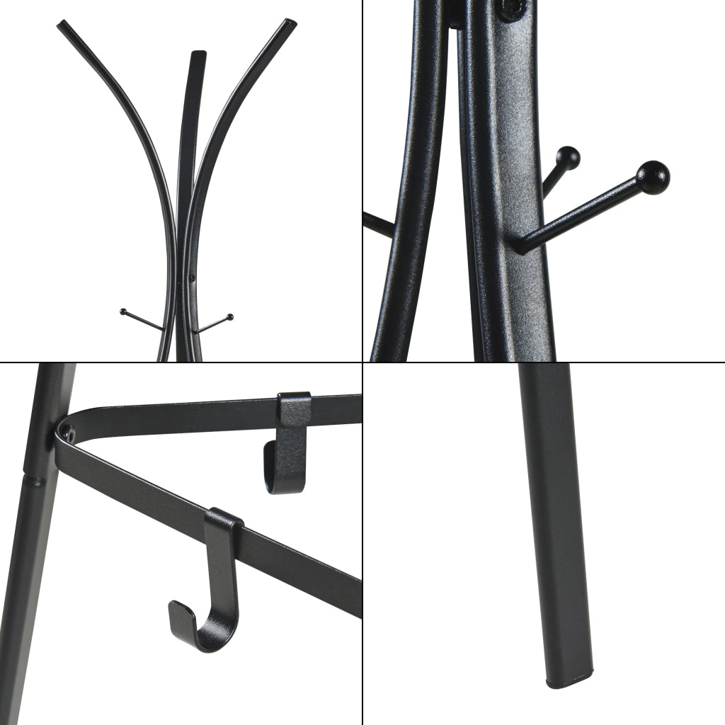 Appendiabiti da ingresso di design 181 x 53 x 53 cm acciaio nero 03_0010389