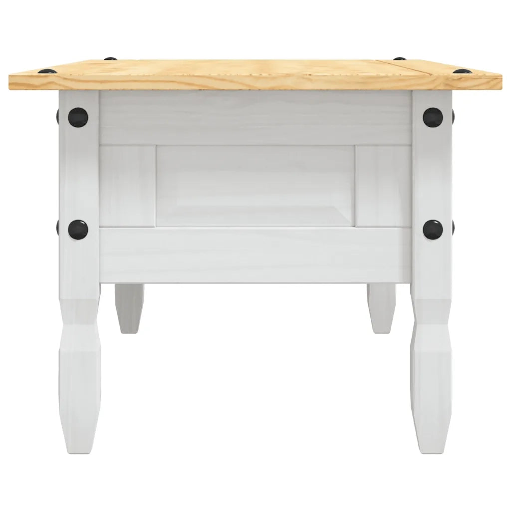 Tavolino Caff¨¦-Tavolino da soggiorno-Tavolo Pino Messicano Corona Range Bianco 100x55x44 cm