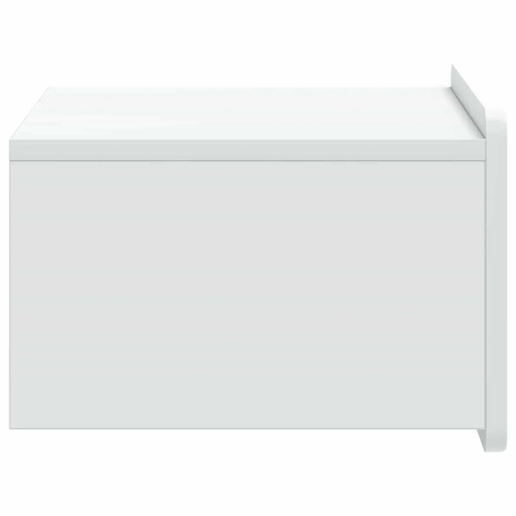 Set di 2 Comodini | Armadio da Notte | Mobiletto da notte a muro Bianco 49 x 34,5 x 24 cm