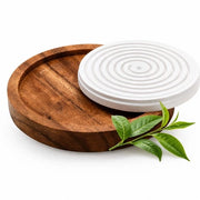 Pietra per Aromaterapia - Diametro 45 mm - Perfetta per Diffusori di Aromi - Pannello in Legno - Olii Essenziali - Pietra per Aromaterapia Artigianale