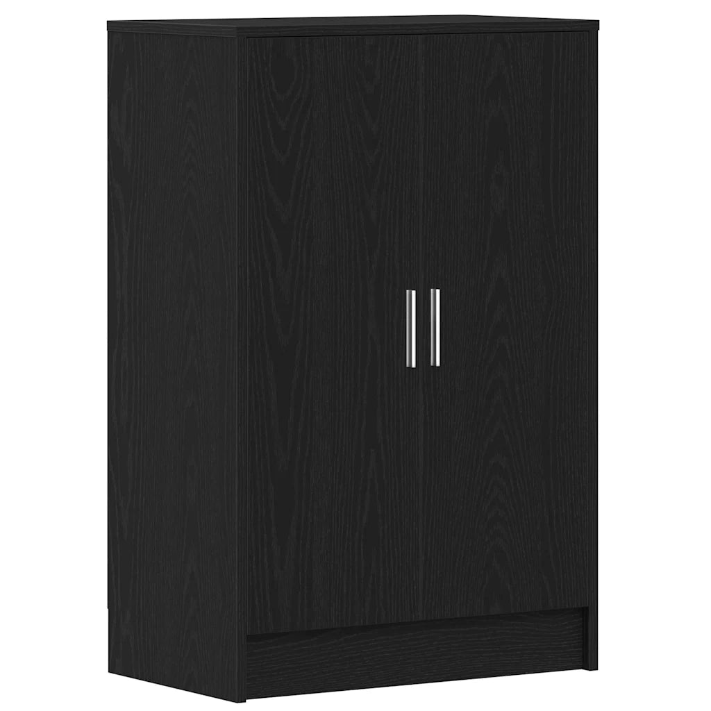 Scarpiera Rovere Rovere Nero 60x35x92 cm in Legno Multistrato 862074