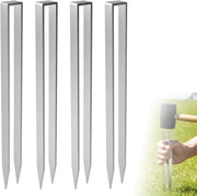 U-vormig Ankere per Giardino 4 pezzi - Acciaio Inossidabile - Fissaggio Robusto - Per Porte di Giardino - Strutture Esterne e Giardino - Resistenti alla Corrosione - Ankere per Giardino