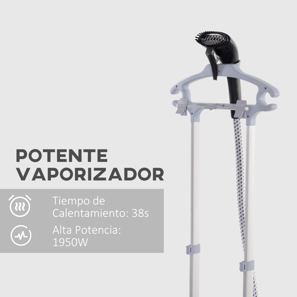 Stiratrice Verticale a Vapore ¨C Xylo ¨C 1950W 2L 11 Livelli Temperatura Asta Telescopica Nero