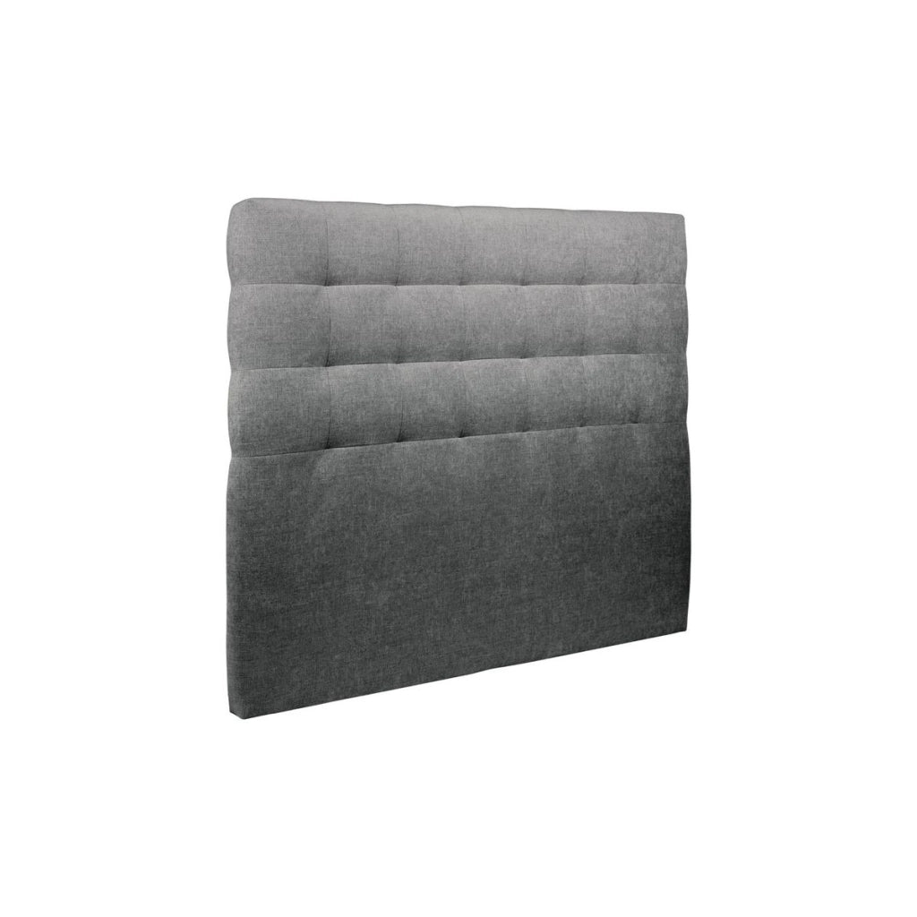 Testiera in tessuto natté grigio antracite imbottita L150 cm