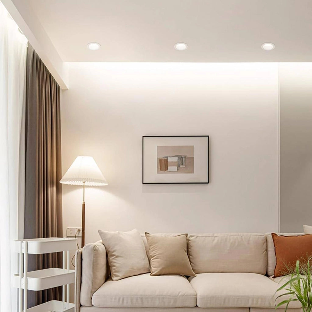 Faretto incasso LED 3W rotondo mini pannello slim interruttore CCT da 3000K a 6500K luce vetrina negozio foro 7cm