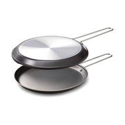Accademia Mugnano FIGRF24 Fuoco e Idee Girafrittata Doppia 24 cm Alluminio Antiaderente Fondo Inox Induzione colore Nero
