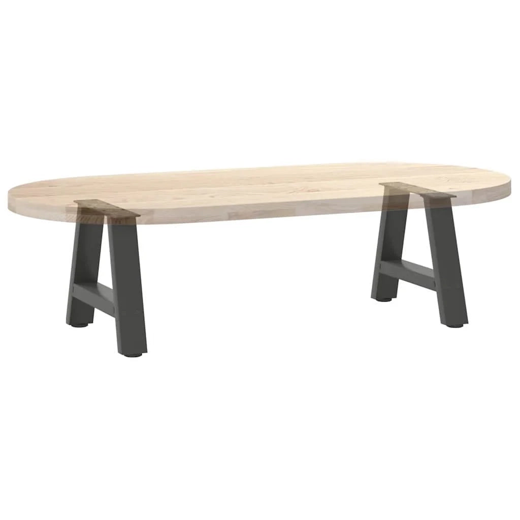 Set di 2 gambe per tavolino da caffè a forma di A 30 x 30 cm con piedini regolabili stile moderno acciaio antracite 02_0057090