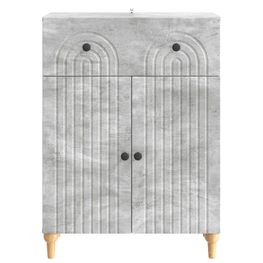 Credenza Grigio Cemento 66 x 34,5 x 90 cm Legno ingegnerizzato