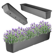Vaso da fiori KADAX per balcone, 80 cm, con base oblunga