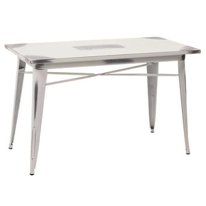 Tavolo New Bristol 120x60xh76 cm in Ferro Bianco Antico