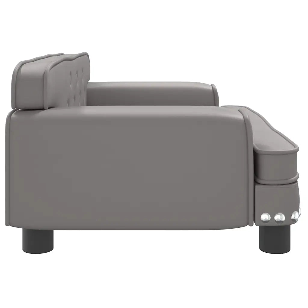 Lettino per Cani Grigio 70x45x30 cm in Similpelle 171892