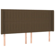 Testiera | Testata ad Orecchio Marrone Scuro 163x16x118/128 cm in Tessuto