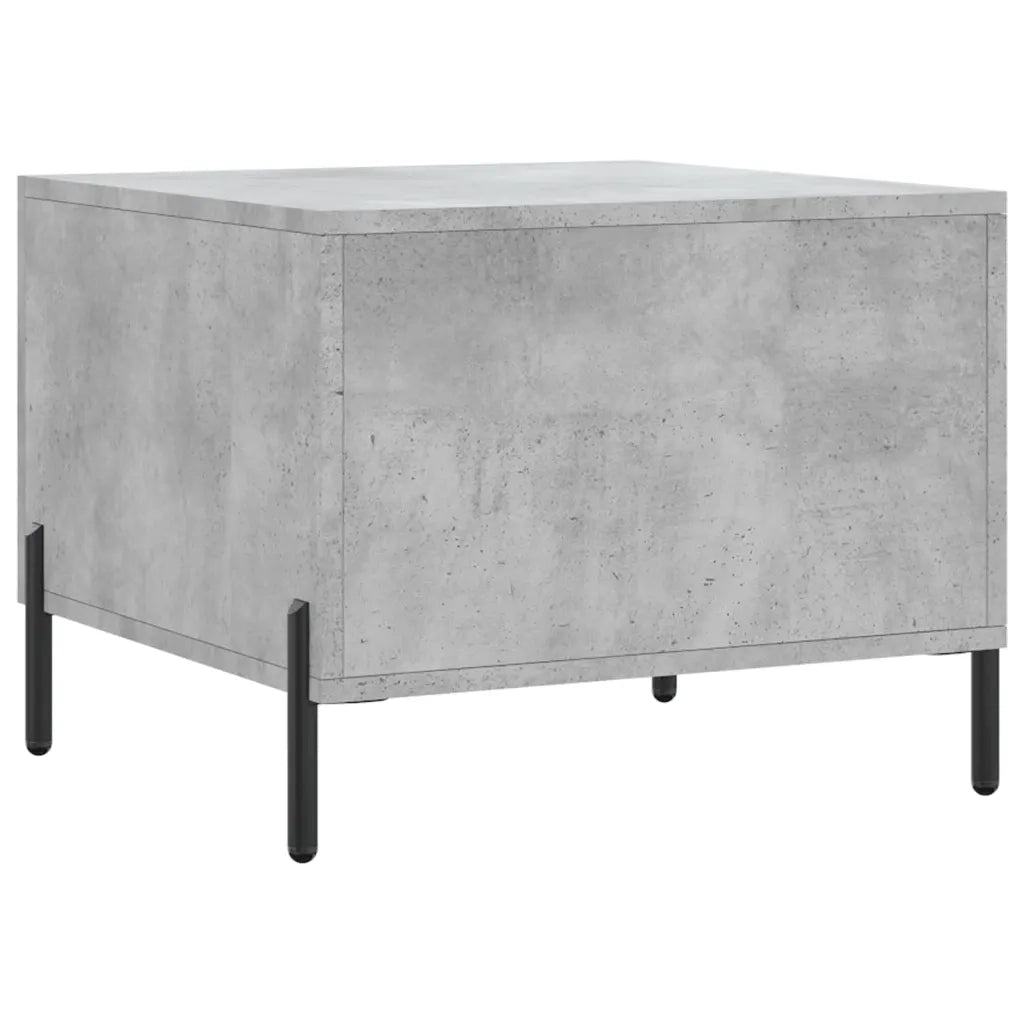 Tavolino Salotto Grigio Cemento 50x50x40 cm Legno Multistrato