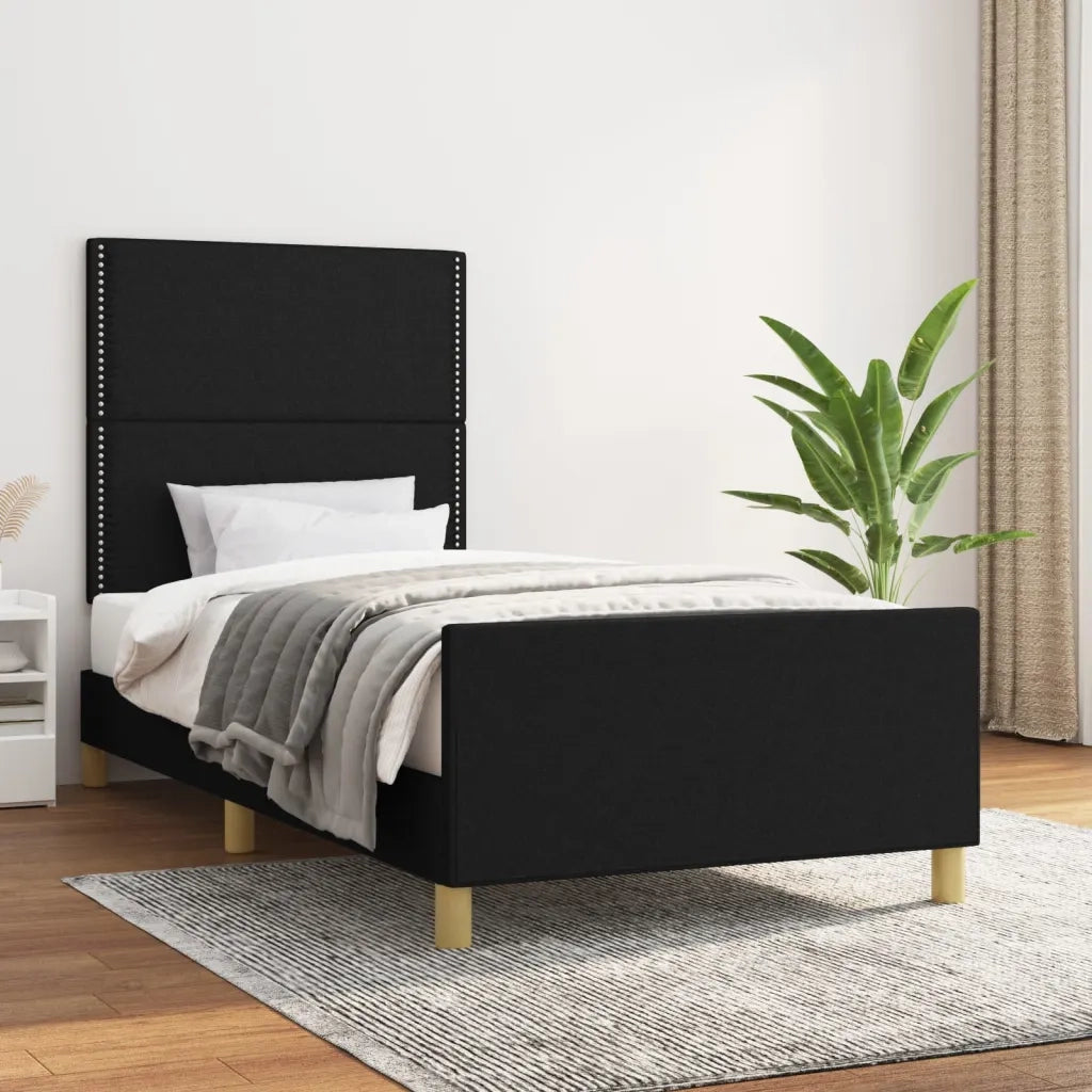 Giroletto senza Materasso Nero 90x190 cm in Tessuto 3124938