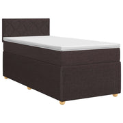 Letto box spring con materasso Marrone Scuro 90 x 190 cm 3451366