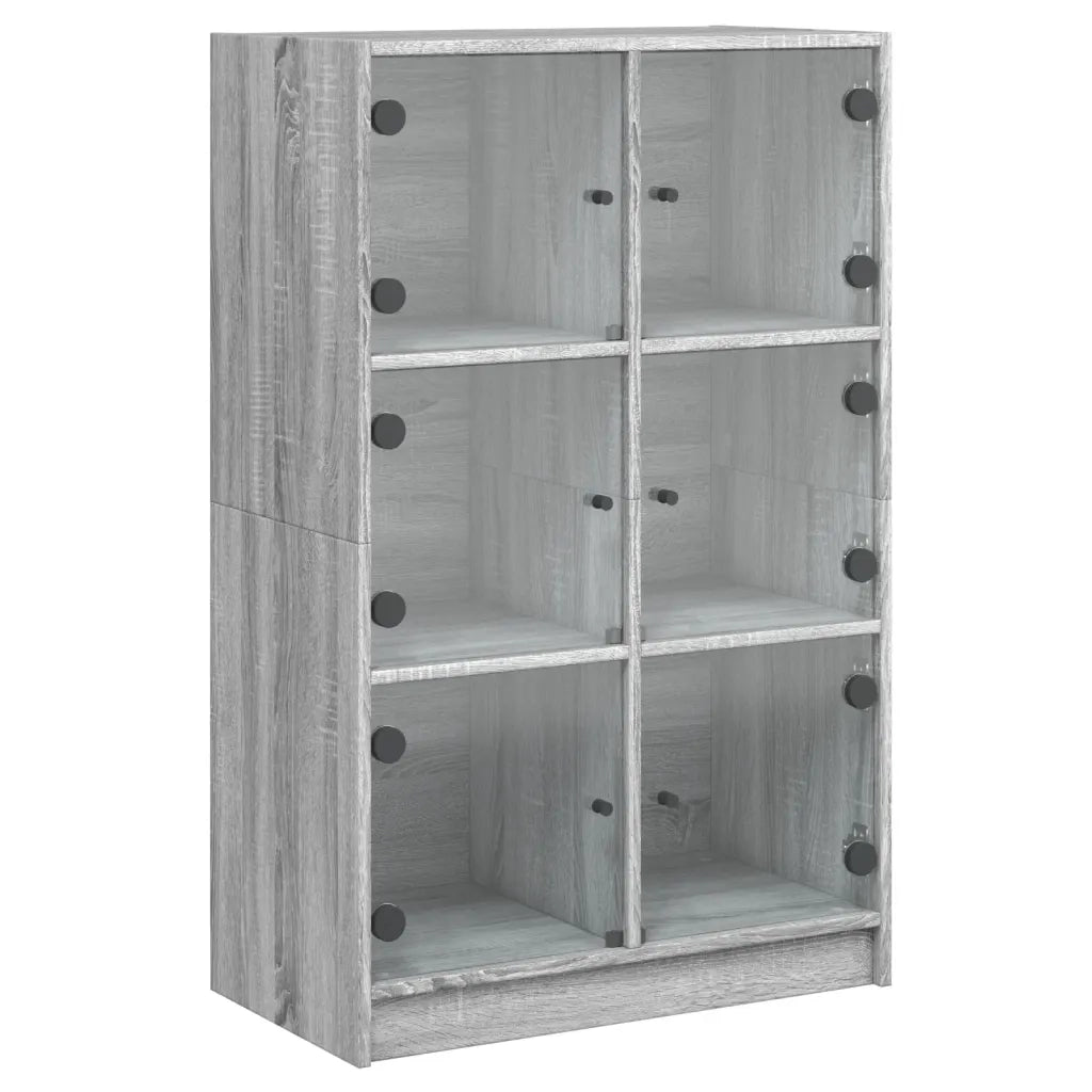 Credenza con Ante Grigio Sonoma 68x37x109 cm Legno Multistrato