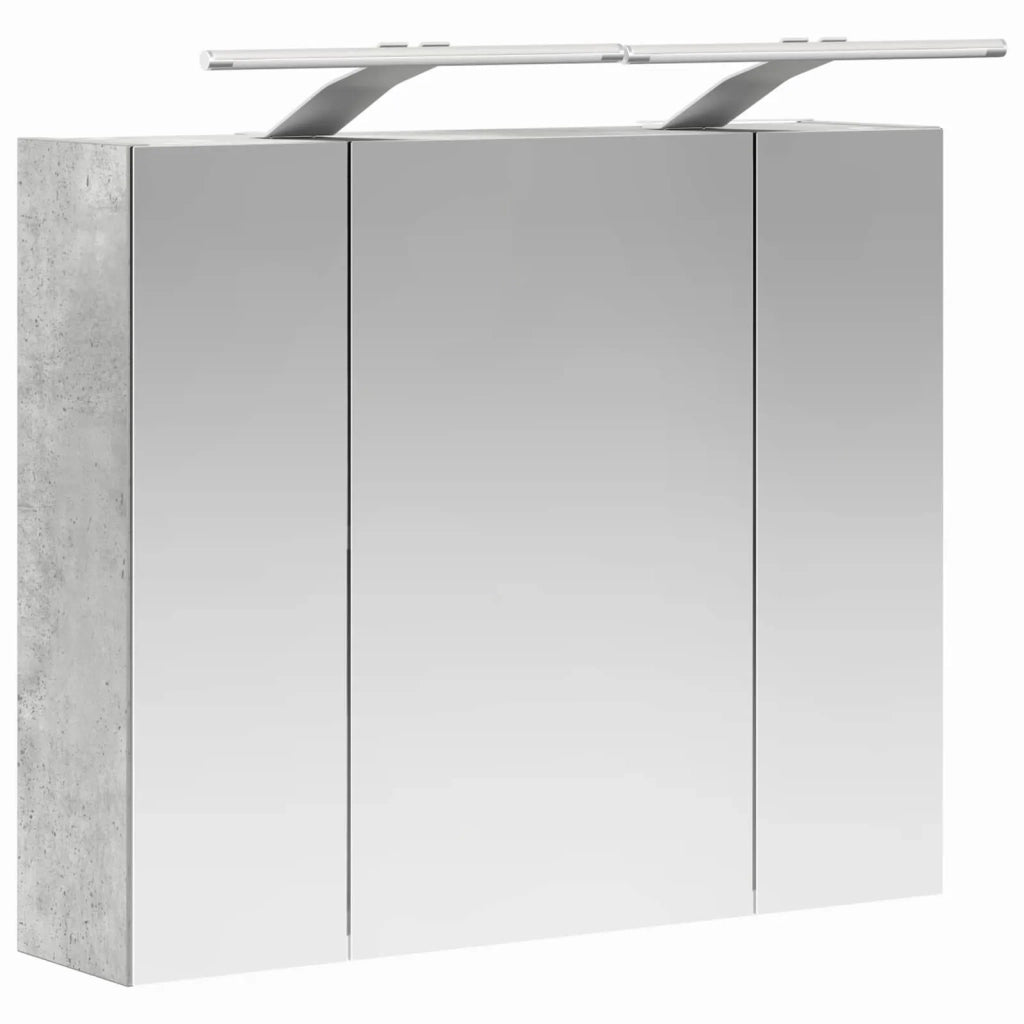 Mobiletto per specchio da bagno Grigio cemento