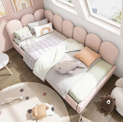Letto singolo 90x200 cm con 2 cassetti; velluto rosa