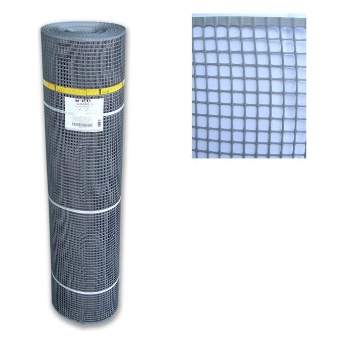 Tenax 5921987 Rete Plastica Balcone Quadra HDPE Maglia 10x10 mm h 100 cm ml 50 colore Antracite