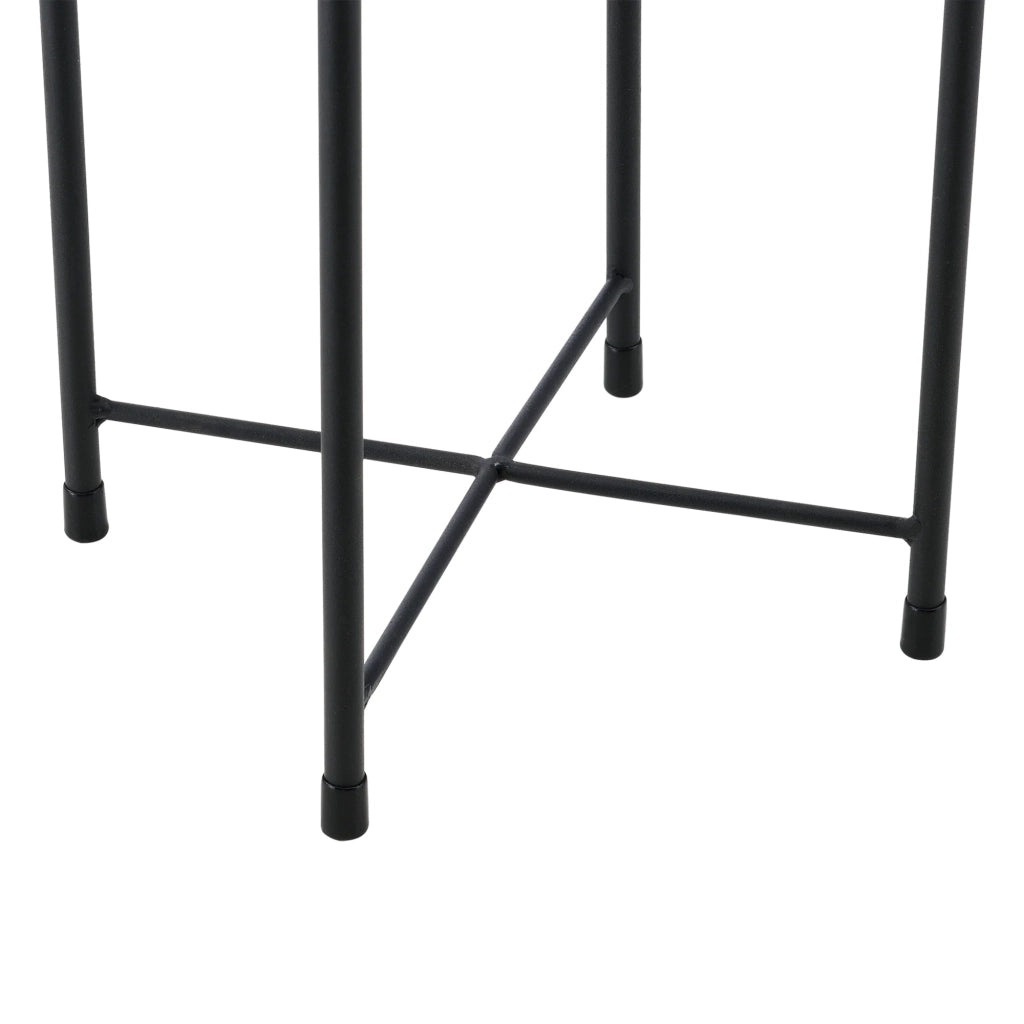Set di 2 supporti per piante set di fioriere vaso per fiori fioriera vaso metallo diverse dimensioni nero e oro 03_0006047