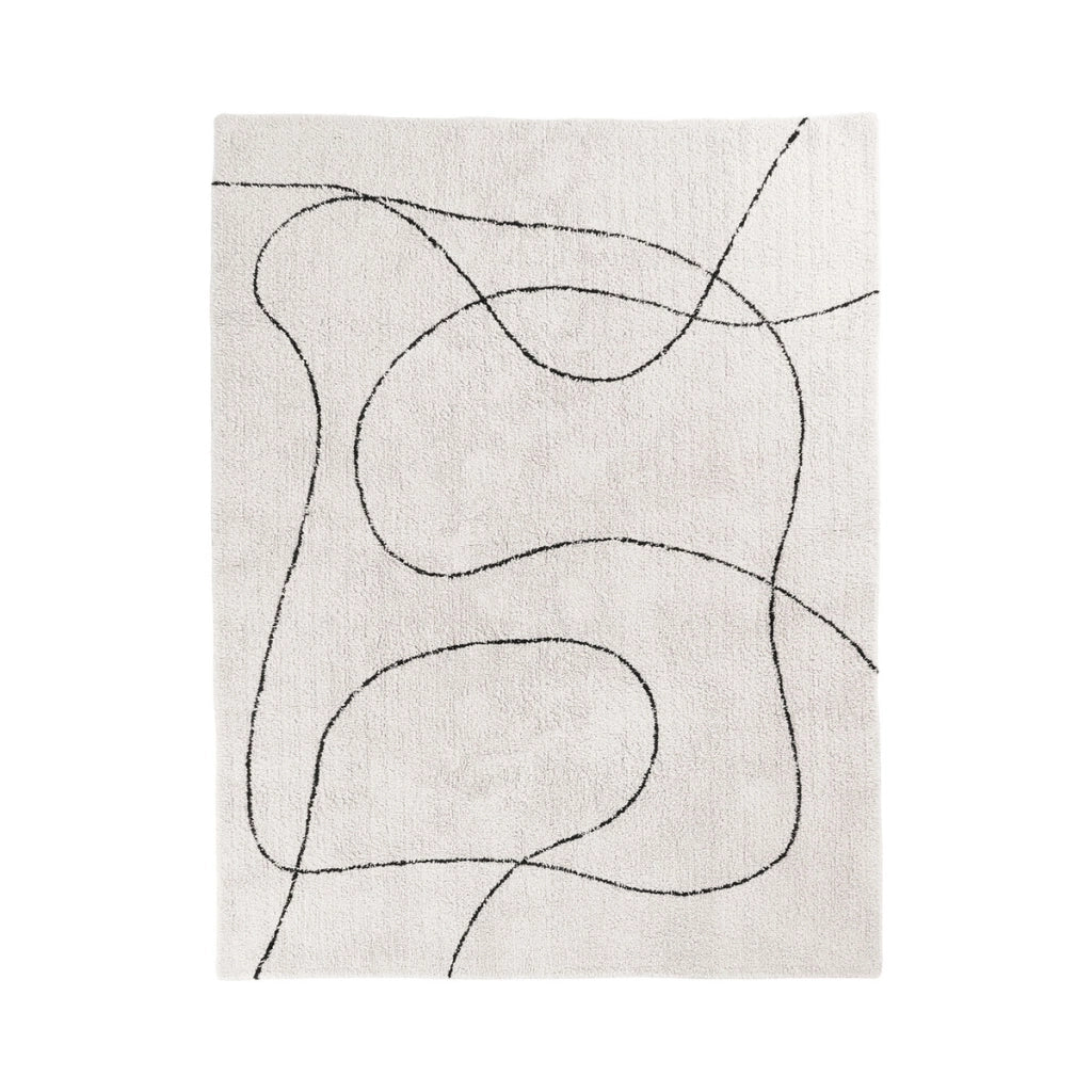 Tappeto Rettangolare Tampa, Bianco, Cotone, 230x160x1 cm