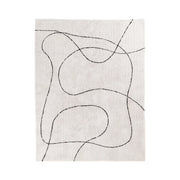 Tappeto Rettangolare Tampa, Bianco, Cotone, 230x160x1 cm