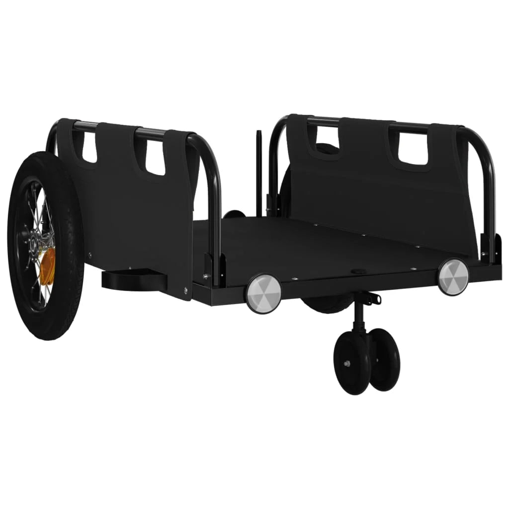 Rimorchio per trasporto biciclette tessuto Oxford ferro nero 02_0044405