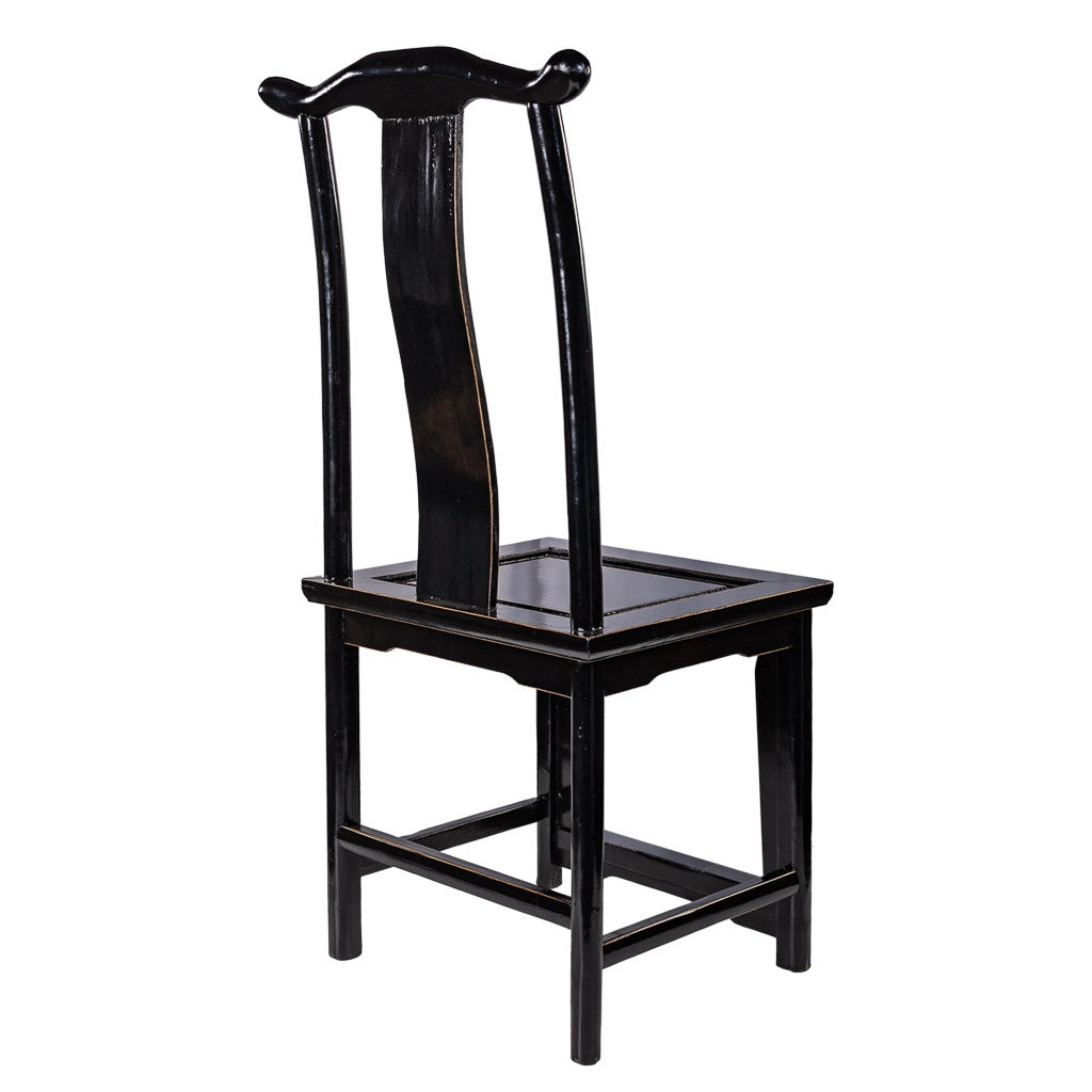 Sedia in legno nero 49x42x119/48h