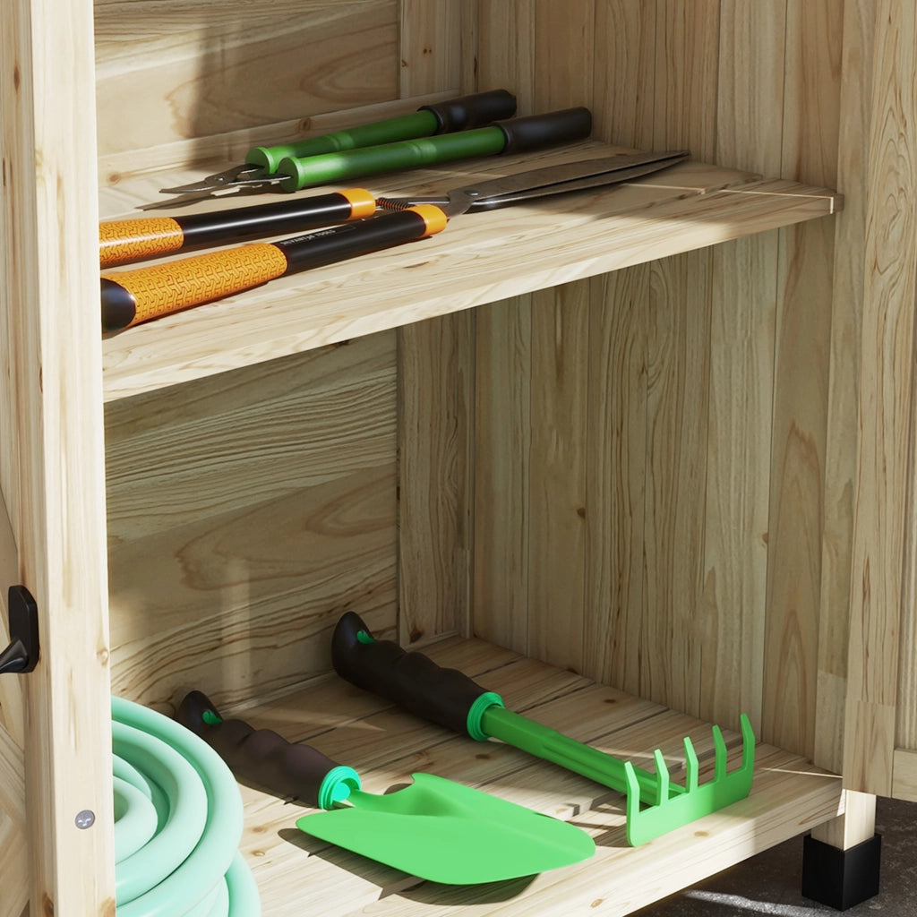 Tavolo da giardino ¨C zephmum ¨C legno naturale 90.5x41x124.5cm