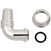 PORTAGOMMA CURVO + GHIERA SCARICO LAVATRICE - PP CROMATO MM 17/22X1F- 10 pezzi