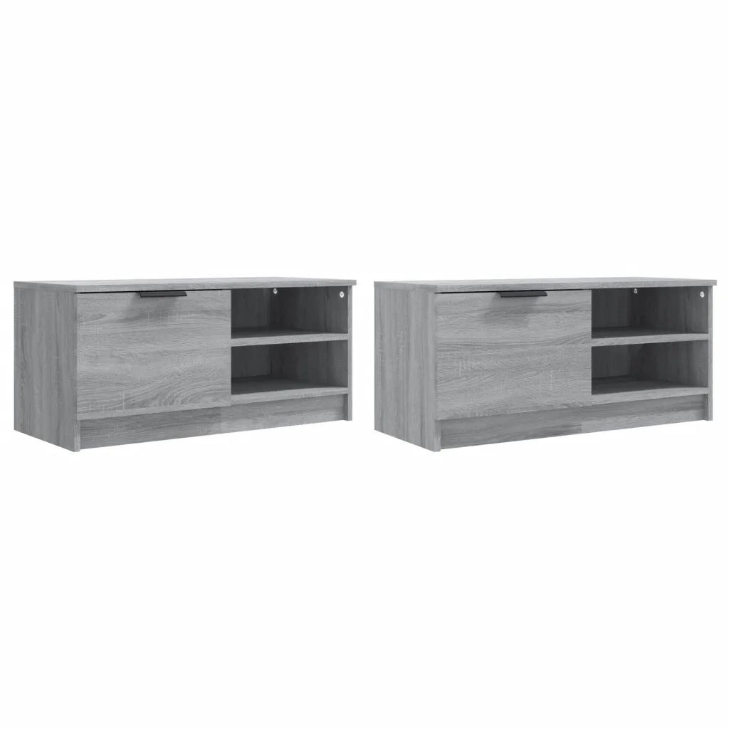 Mobili TV 2 pz Grigio Sonoma 80x35x36,5 cm in Legno Multistrato 817120