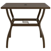 Tavolo da Giardino Marrone 81,5x81,5x72 cm in Acciaio 312279